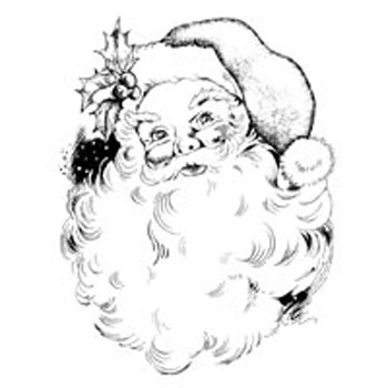 Santa rubber stamp
