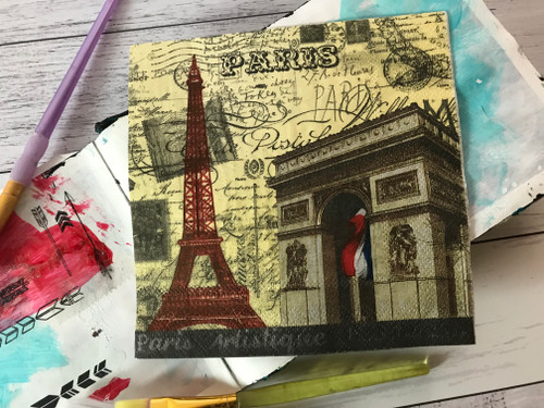 Paper Collage Napkins│Paris #2