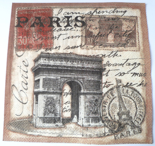 Paper Collage Napkins: Paris #3