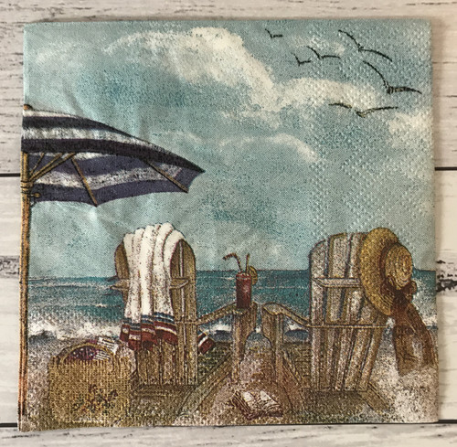 Paper Collage Napkins│Sea Side