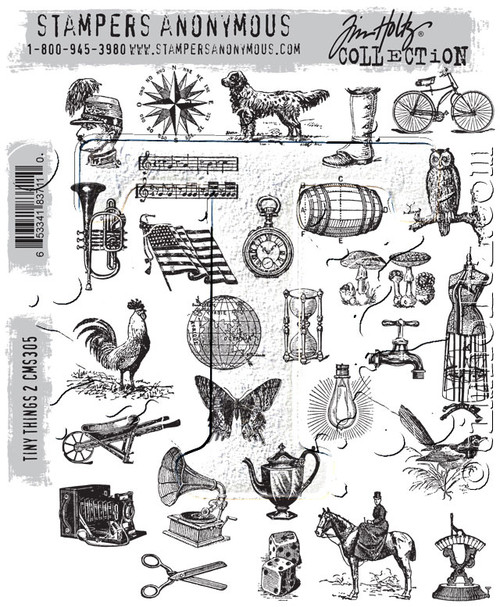 Tim Holtz Cling Mount Stamps- Tiny Things 2 