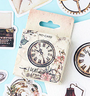  Vintage style decorative stickers (46 pcs)