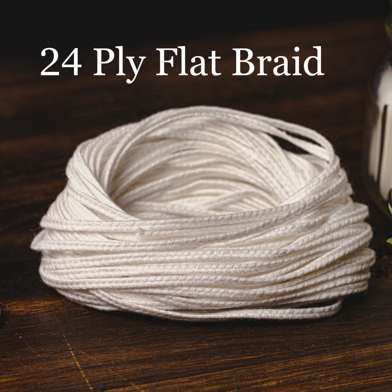 Square Braid Cotton Wick - Assorted Sizes - Free Shipping!