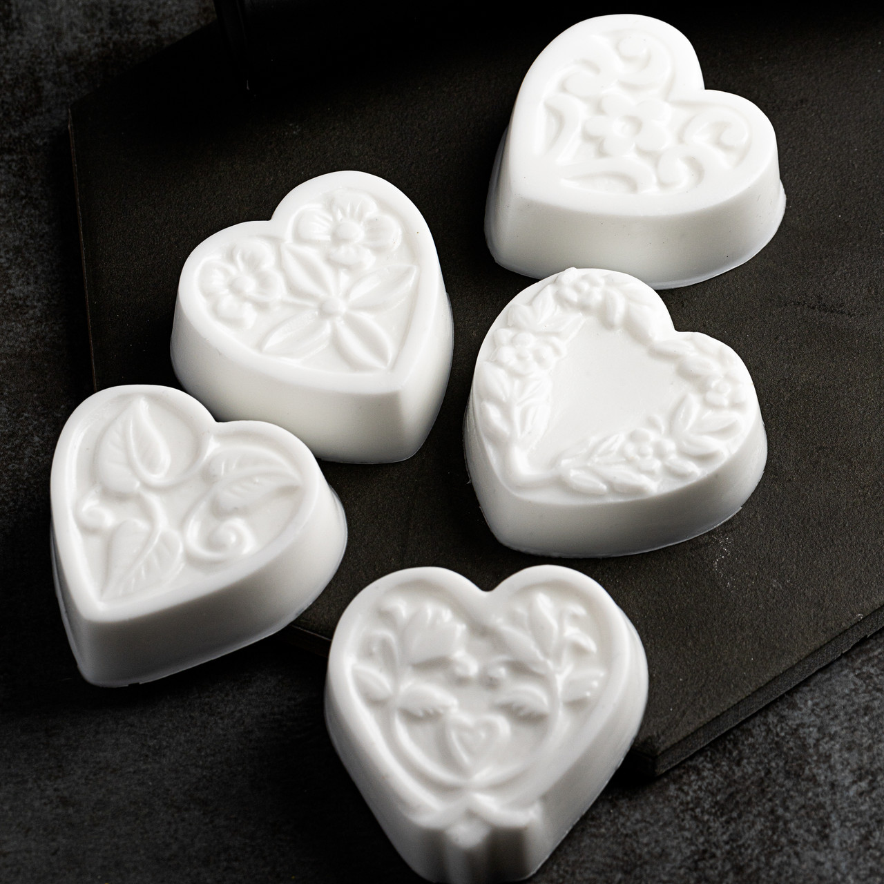 Guest 5 Hearts Soap Mold