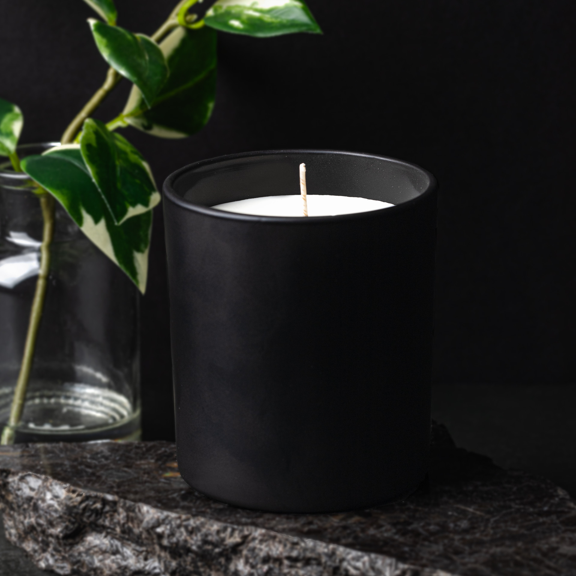 Matte Black Straight Sided Tumbler Candle Jars The Flaming Candle