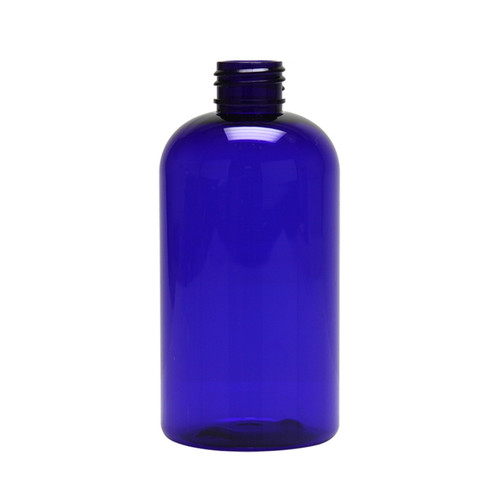 PET Boston Round Bottle - Cobalt Blue - 8 oz.