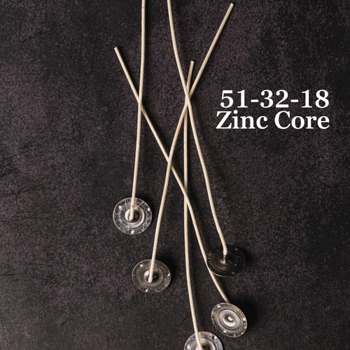 51-32-18 Zinc Core 6" Pre-Tabbed Wick