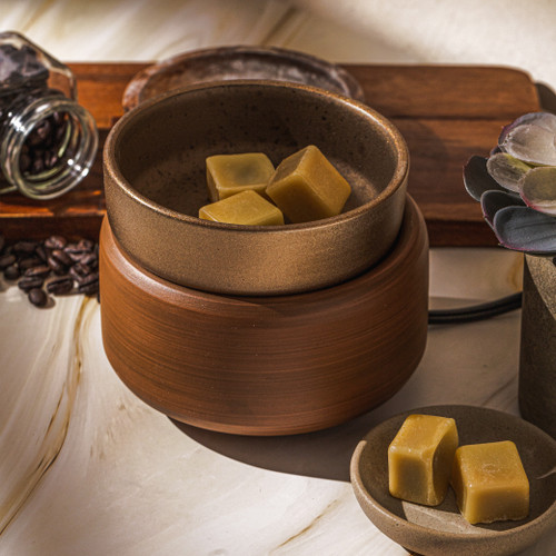 Pewter Walnut 2-in-1 Candle/Wax Melt Warmer