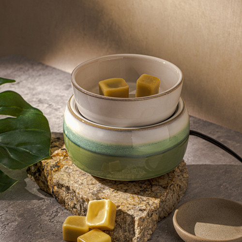 Matcha Latte Candle Warmer and Dish