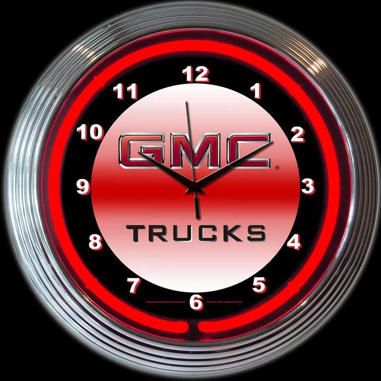 GMC TRUCK NEON CLOCK