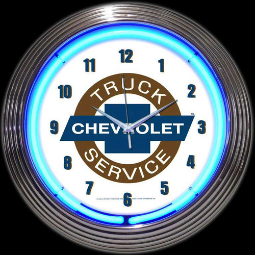 CHEVY TRUCK NEON CLOCK