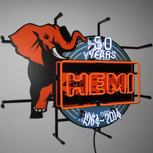 HEMI 50TH ANNIVERSARY NEON SIGN (MOPAR)