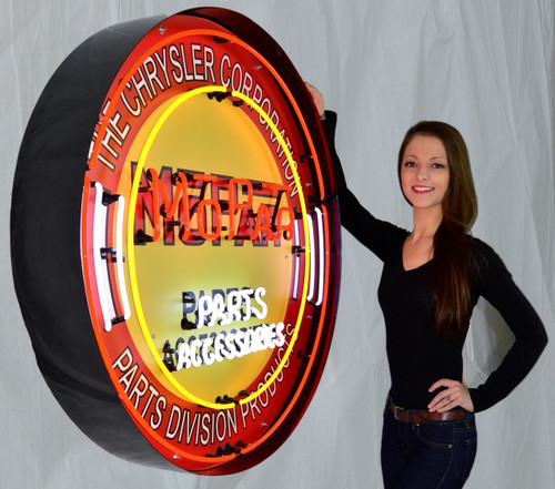 MOPAR 36 INCH NEON SIGN IN METAL CAN