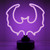 PURPLE BAT NEON SCULPTURE