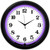 BLACK RIM PURPLE STANDARD NEON CLOCK