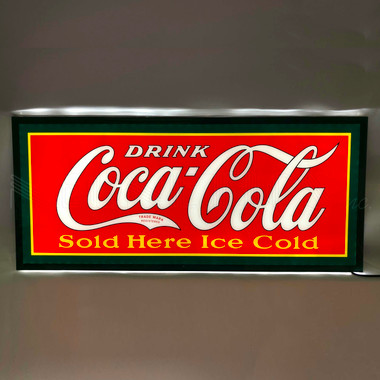 DRINK COCA-COLA SOLD HERE ICE COLD SLIM LED SIGN