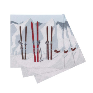 Nordic Ski Paper Napkins