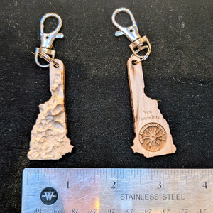 New Hampshire 3D topographic state map