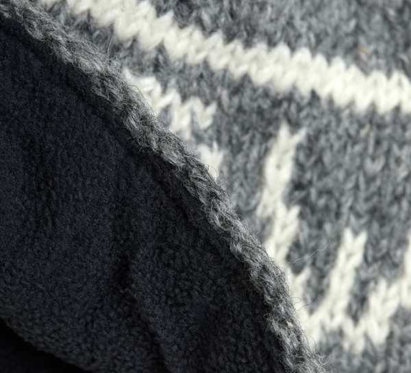 Snow Heather Grey Pom Beanie