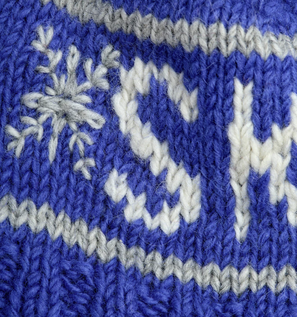 Ski Blue Pom Beanie