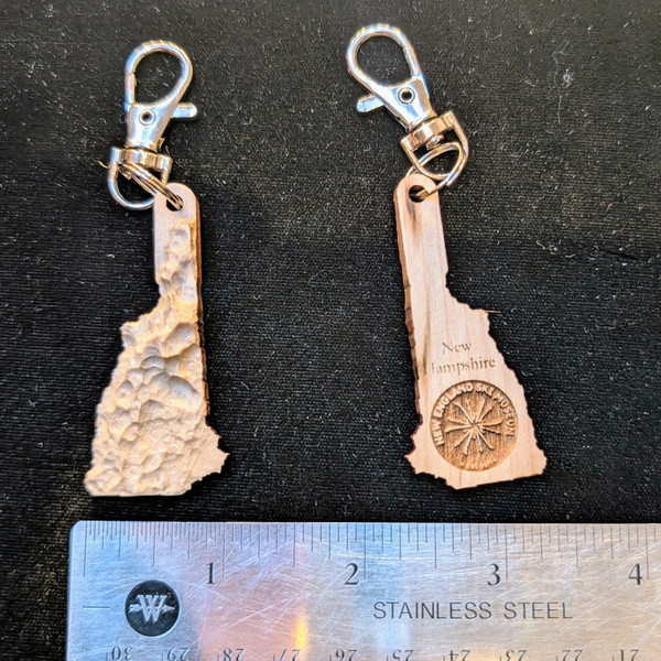 New Hampshire 3D topographic state map