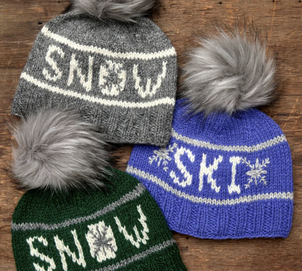 Ski Blue Pom Beanie