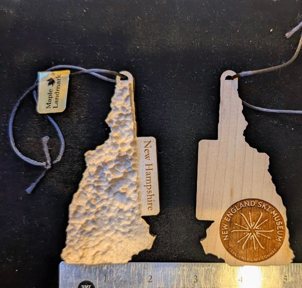 New Hampshire | 3D topographic map | Ornament