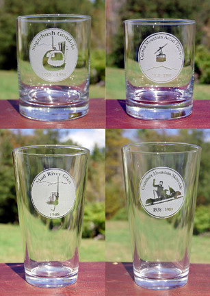 Etched Pint glass, Cannon Tram
