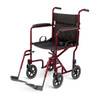 Medline Deluxe Traveler Transport Wheelchair w/ 8" Wheels (Red)