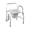Drive Steel Drop Arm Bedside Commode with Padded Seat & Arms 2