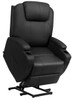 Power Lift Recliner with Massage and Heat - Black Faux Leather