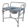 Medline Bariatric Drop Arm Steel Commode