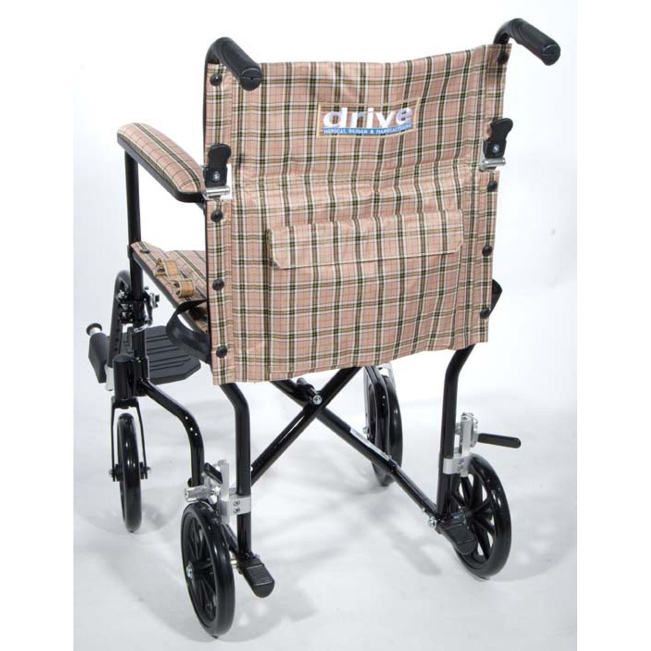 Drive Deluxe Fly-Weight Aluminum Transport Chair Back