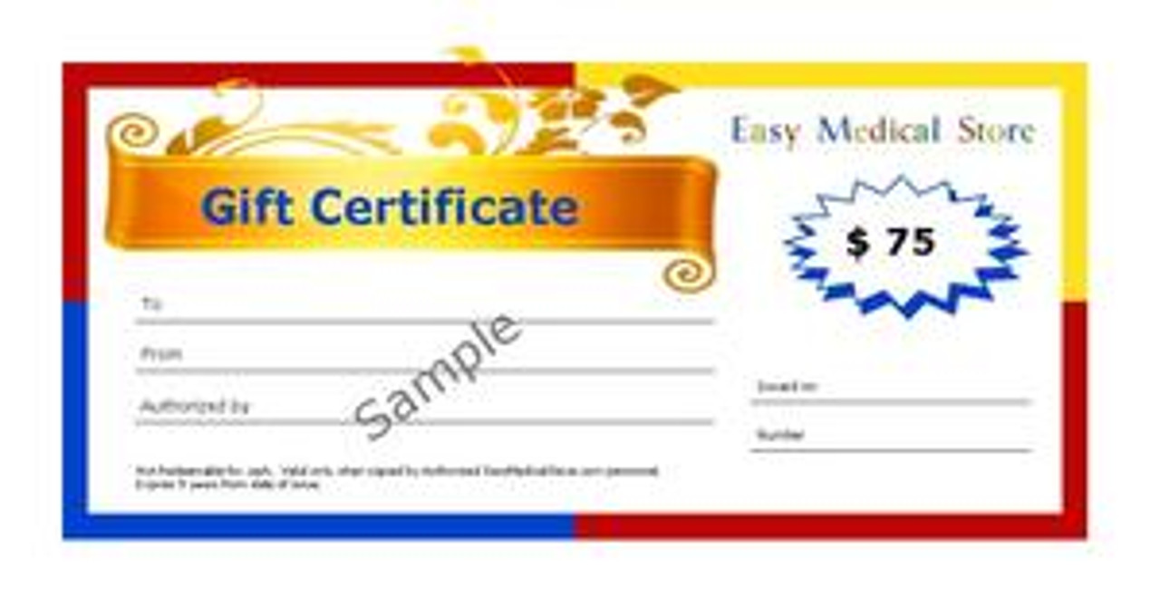 EasyMedicalStore.com $75 Gift Certificate