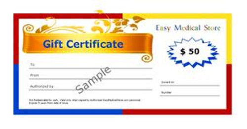 EasyMedicalStore.com $50 Gift Certificate