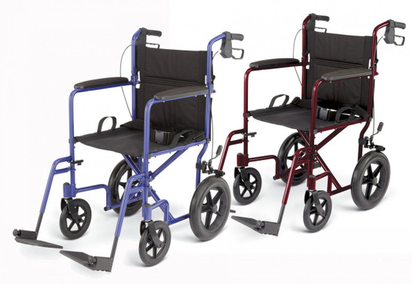Medline Deluxe Transport Chair w/ 12" Wheels