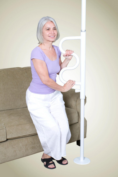 Stander Security Pole and Curve Grab Bar