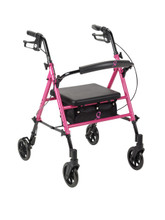 Pink ACS Aluminum Rollator - 6" Casters RTL10261BC