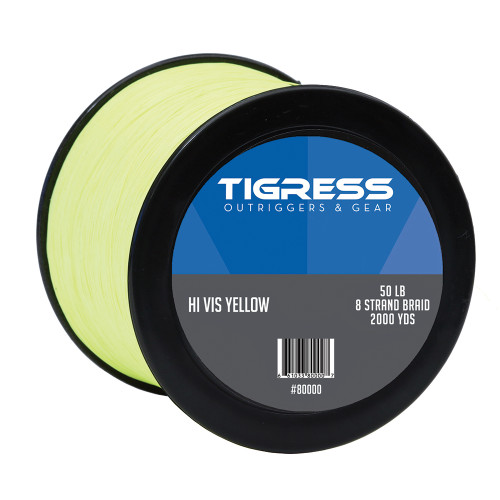 Tigress High- Visibility 50lb Kite Braid - Yellow