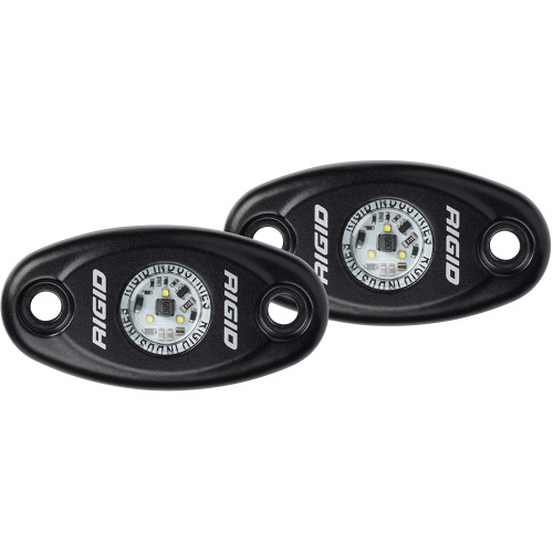 RIGID Industries A-Series Black High Power LED Light - Pair - Warm White