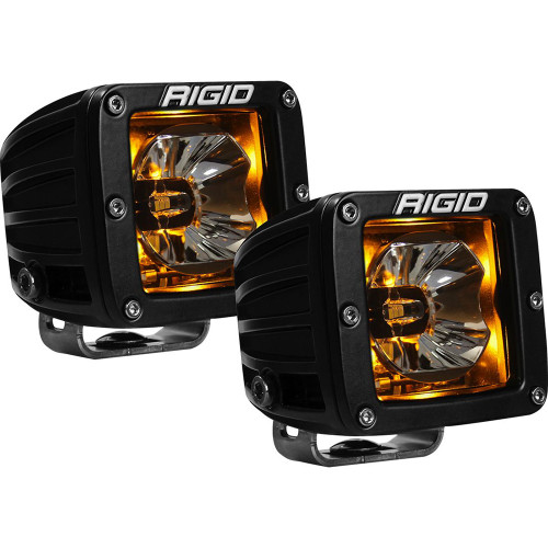 RIGID Industries Radiance Pod Amber Backlight Black Housing - Pair