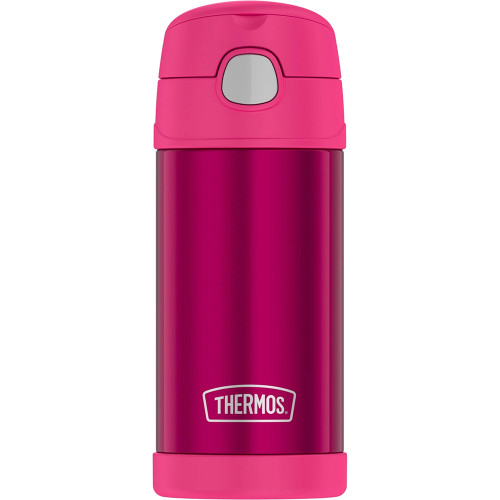 Thermos FUNtainer® Stainless Steel Insulated Pink Water Bottle w/Straw - 12oz