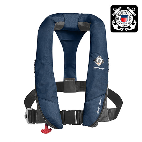 Crewsaver Crewfit 35 Sport USCG Automatic Life Jacket - Navy Blue