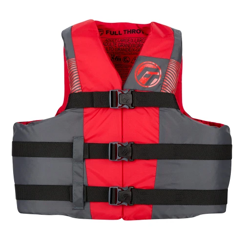 Full Throttle Adult Nylon Life Jacket - 2X\/4X - Red\/Black [112200-100-080-26]