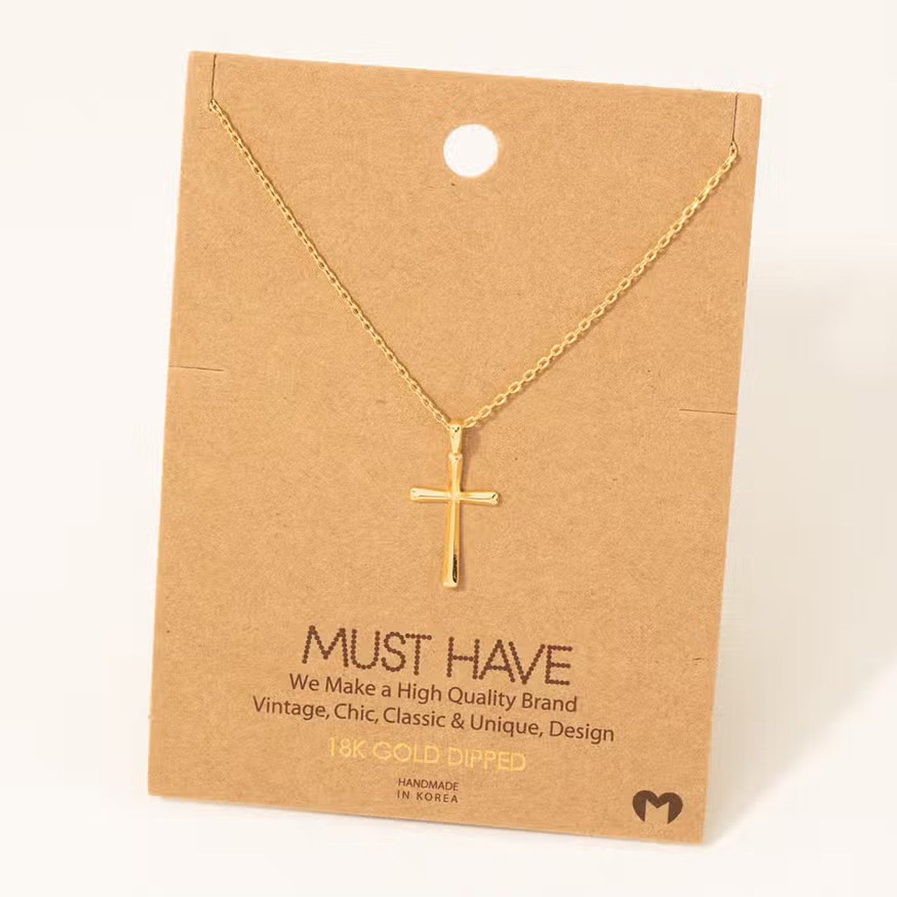 Solid Gold Cross Necklace | Lily Blanche – Lily Blanche