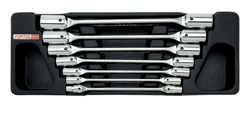 7 piece set, satin finish, with tray