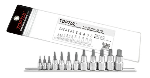 Star Bit Socket set on rail.