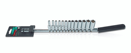 1/4 Drive, metric, six point, deep socket set 4mm-14mm (satin finish)