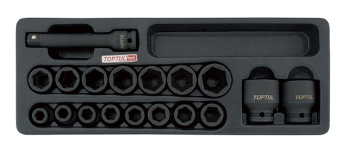 1/2 Drive Flank Impact Socket Set with tray only (Black Phosphate Finish)