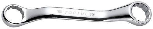 Midget 10 x 11 mm Double Ring 45 Degree offset Wrench (satin)